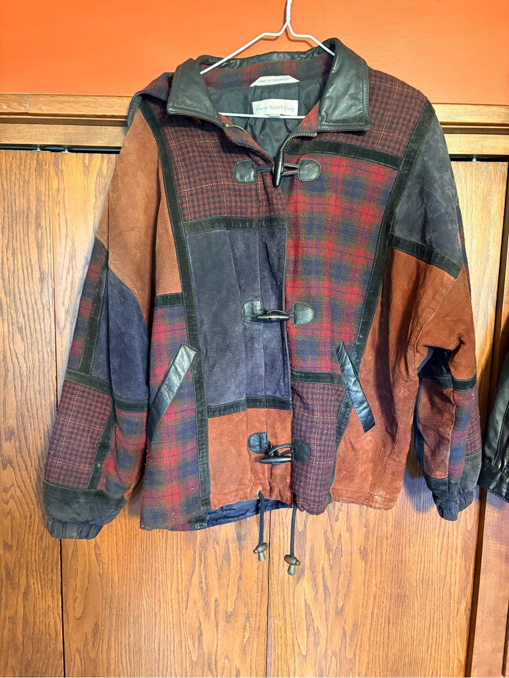 Patchwork Suede Toggle Bomber Jacket - Multicolor